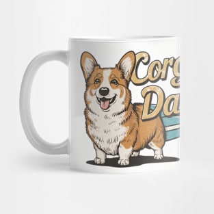 Corgi Dad with Surf Board Mug